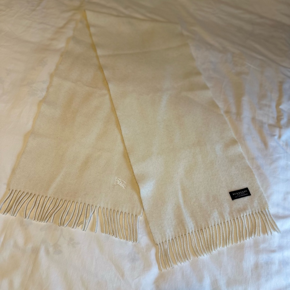 Burberry Cashmere Cream Scarf